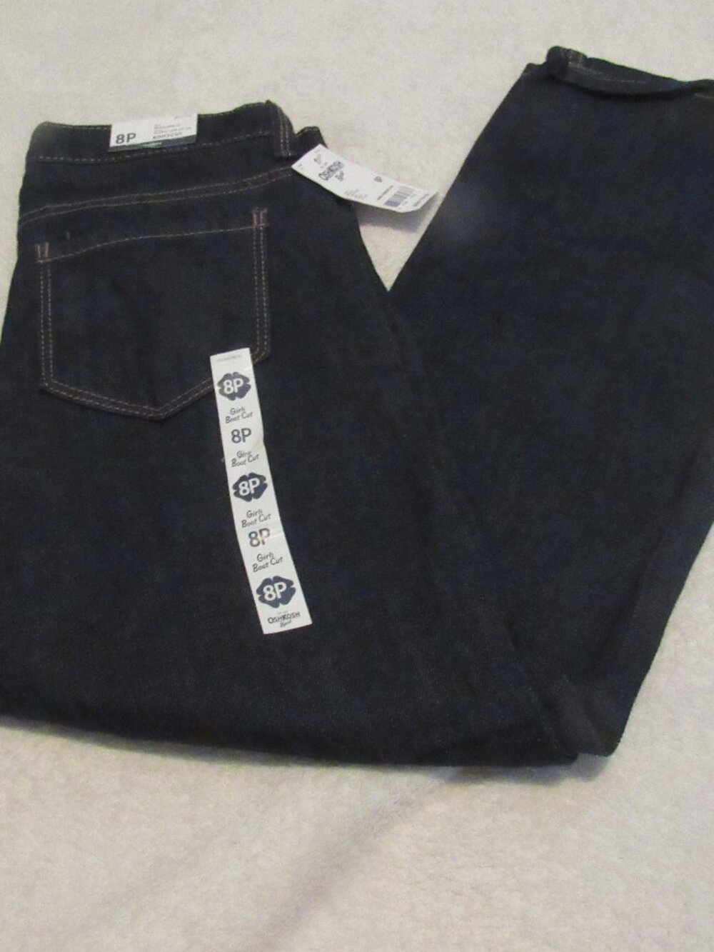 Girls Osh Kosh B'Gosh Blue Jeans Size 8P NWT
